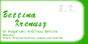 bettina krenusz business card
